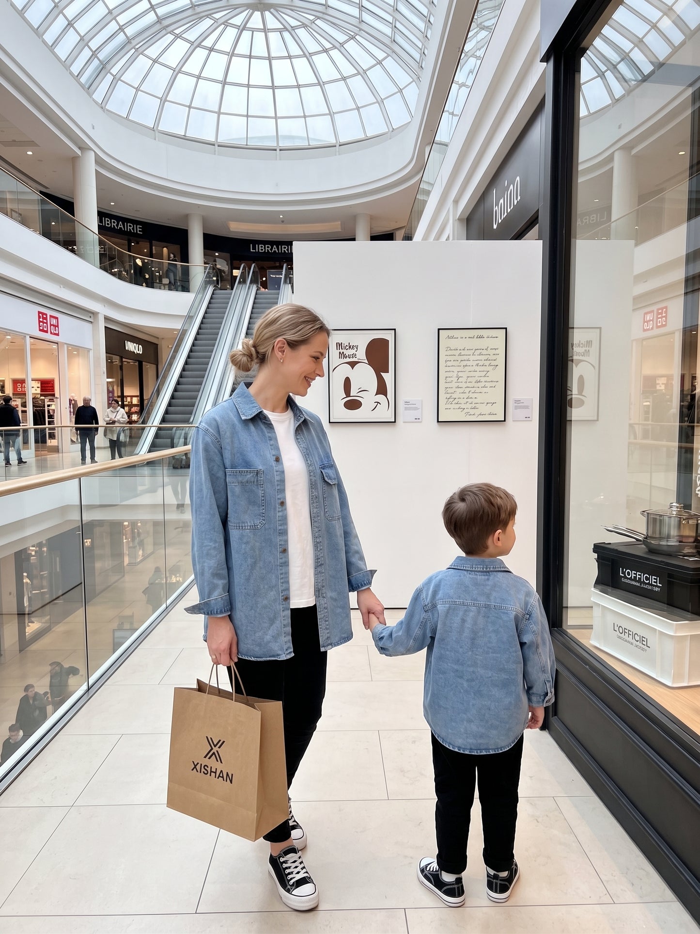 Veste en Jean Look Mère et fille